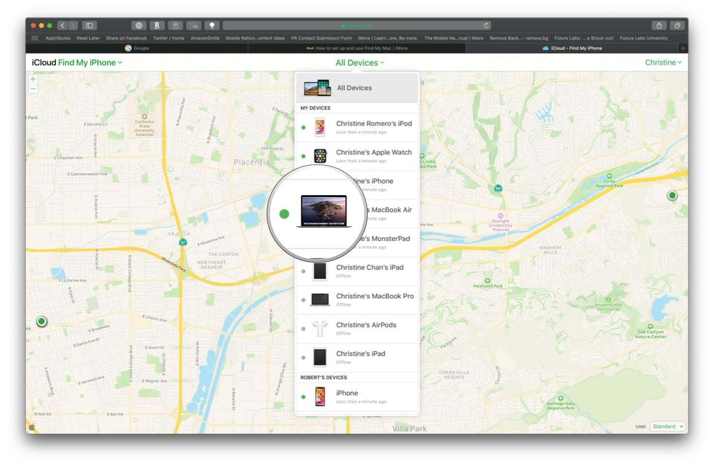 'Find My' over iCloud web