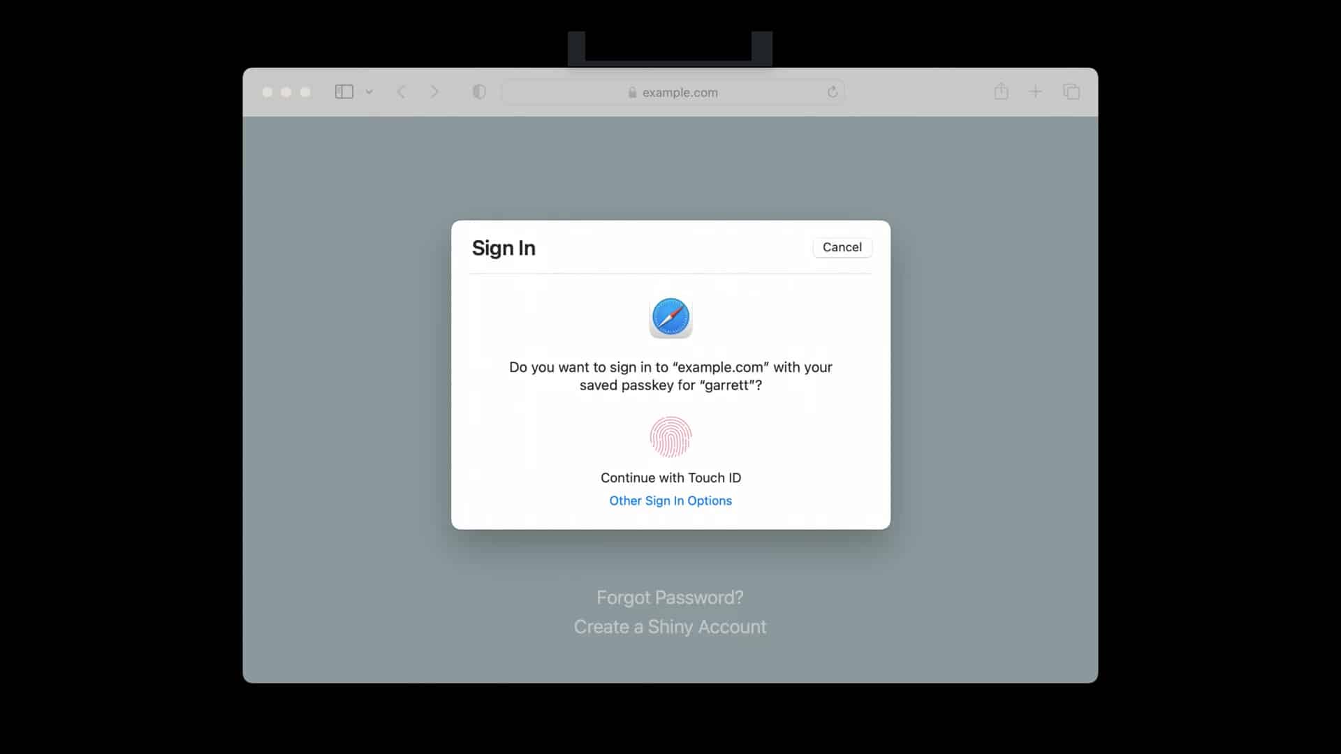 PassKey login